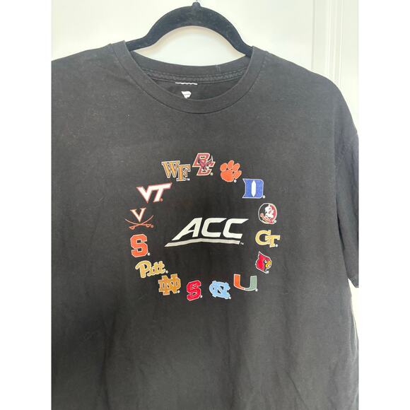 Fanatics ACC Conference Black Graphic Tee NCAA College Logos No Size Tag - Picture 2 of 4